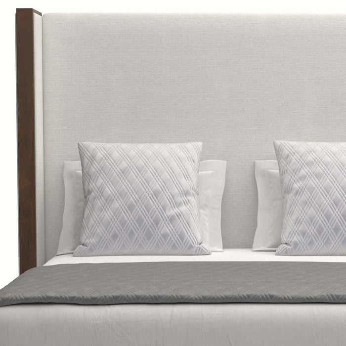 Nativa Interiors - Irenne Plain Upholstered Medium Queen Grey Bed - BED-IRENNE-PL-MID-QN-PF-GREY