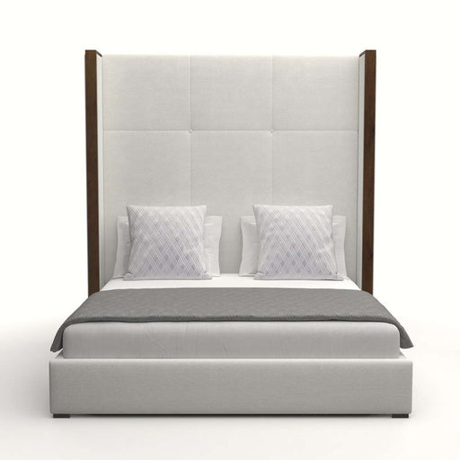 Nativa Interiors - Irenne Simple Tufted Upholstered High Queen Off White Bed - BED-IRENNE-ST-HI-QN-PF-WHITE - GreatFurnitureDeal