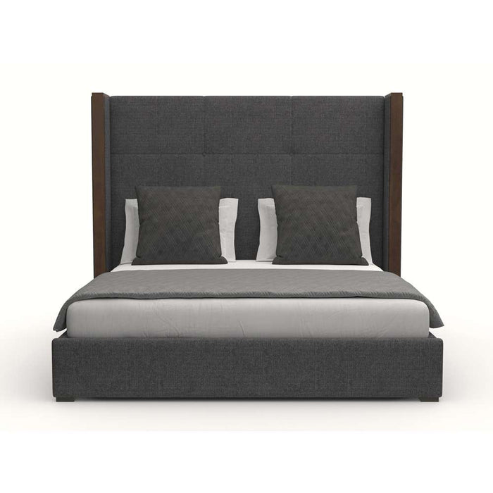 Nativa Interiors - Irenne Simple Tufted Upholstered Medium California King Charcoal Bed - BED-IRENNE-ST-MID-CA-PF-CHARCOAL - GreatFurnitureDeal