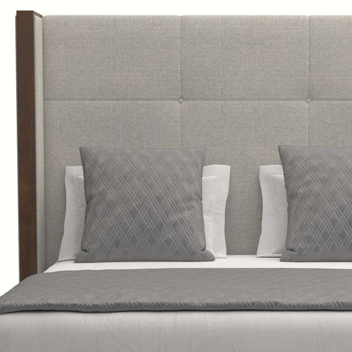 Nativa Interiors - Irenne Simple Tufted Upholstered Medium Queen Grey Bed - BED-IRENNE-ST-MID-QN-PF-GREY