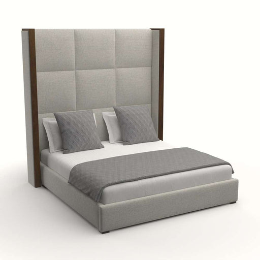 Nativa Interiors - Irenne Square Tufted Upholstered High Height California King Grey Bed - BED-IRENNE-SQ-HI-CA-PF-GREY - GreatFurnitureDeal