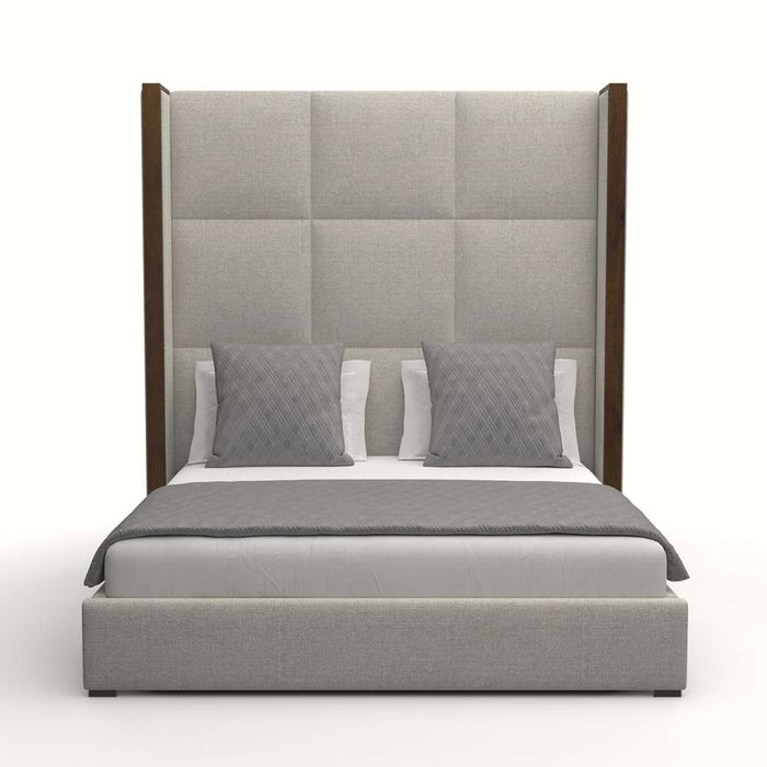 Nativa Interiors - Irenne Square Tufted Upholstered High Height California King Grey Bed - BED-IRENNE-SQ-HI-CA-PF-GREY - GreatFurnitureDeal