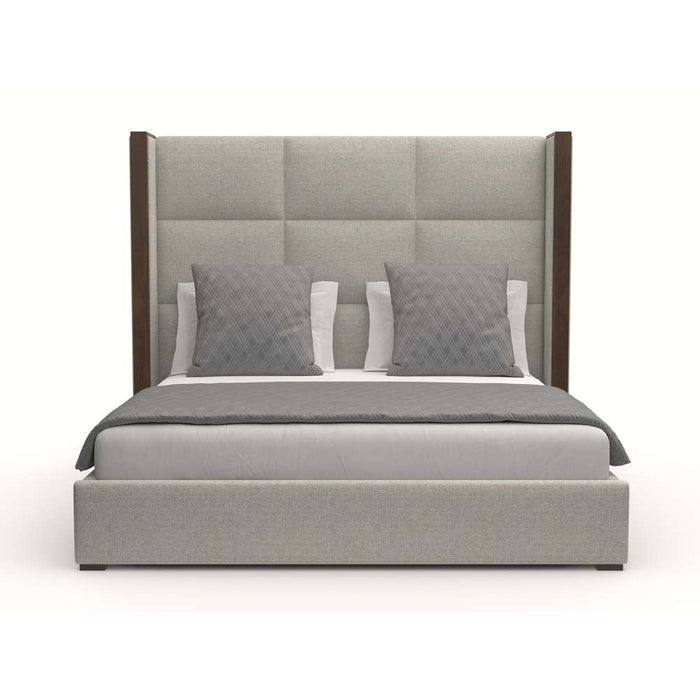 Nativa Interiors - Irenne Square Tufted Upholstered Medium California King Charcoal Bed - BED-IRENNE-SQ-MID-CA-PF-CHARCOAL - GreatFurnitureDeal