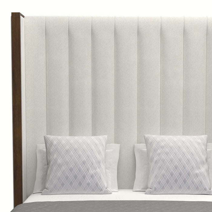 Nativa Interiors - Irenne Vertical Channel Tufted Upholstered High Height California King Off White Bed - BED-IRENNE-VC-HI-CA-PF-WHITE - GreatFurnitureDeal