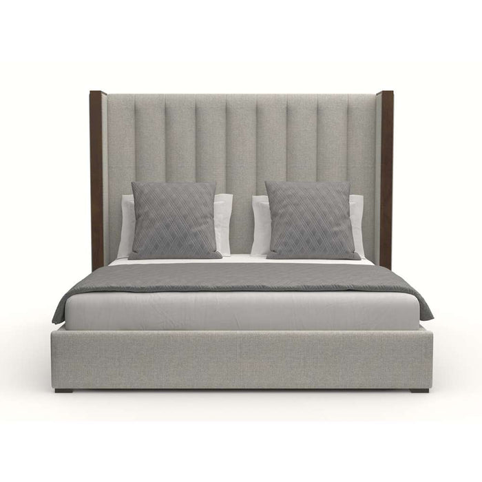 Nativa Interiors - Irenne Vertical Channel Tufted Upholstered Medium California King Charcoal Bed - BED-IRENNE-VC-MID-CA-PF-CHARCOAL - GreatFurnitureDeal