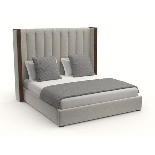 Nativa Interiors - Irenne Vertical Channel Tufted Upholstered Medium California King Grey Bed - BED-IRENNE-VC-MID-CA-PF-GREY - GreatFurnitureDeal