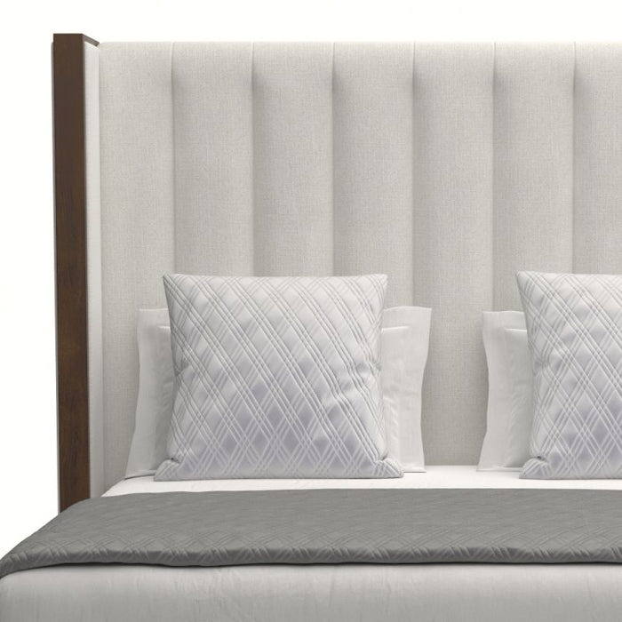 Nativa Interiors - Irenne Vertical Channel Tufted Upholstered Medium Queen Off White Bed - BED-IRENNE-VC-MID-QN-PF-WHITE - GreatFurnitureDeal