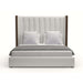 Nativa Interiors - Irenne Vertical Channel Tufted Upholstered Medium Queen Grey Bed - BED-IRENNE-VC-MID-QN-PF-GREY - GreatFurnitureDeal