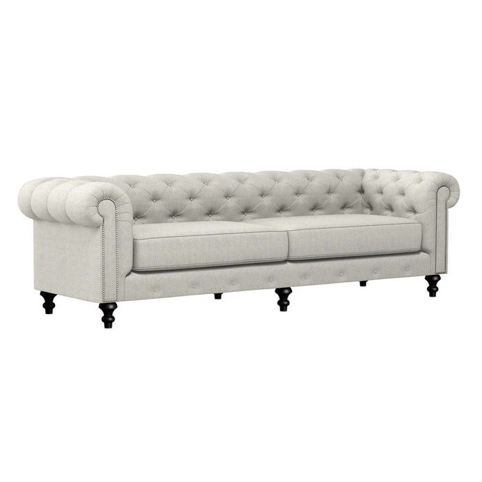 Nativa Interiors - London Tufted Sofa 103" in Charcoal - SOF-LONDON-103-CL-PF-CHARCOAL