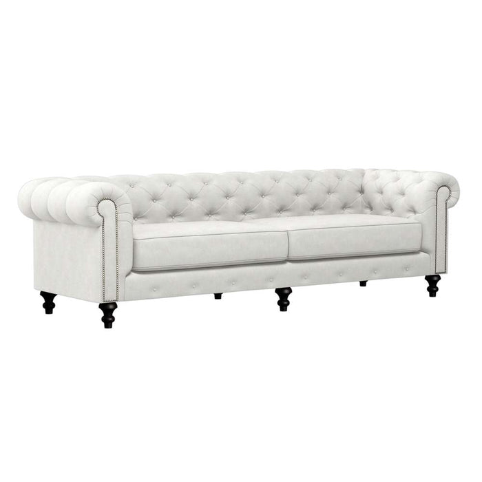 Nativa Interiors - London Tufted Sofa 103" in Charcoal - SOF-LONDON-103-CL-PF-CHARCOAL - GreatFurnitureDeal