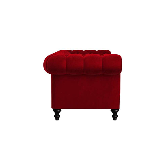 Nativa Interiors - London Tufted Sofa Deep Plush 103" in Red - SOF-LONDON-103-DP-MF-RED - GreatFurnitureDeal
