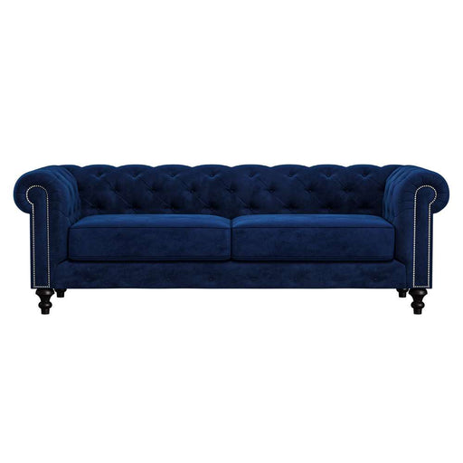 Nativa Interiors - London Tufted Sofa 72" in Blue - SOF-LONDON-72-CL-MF-BLUE - GreatFurnitureDeal