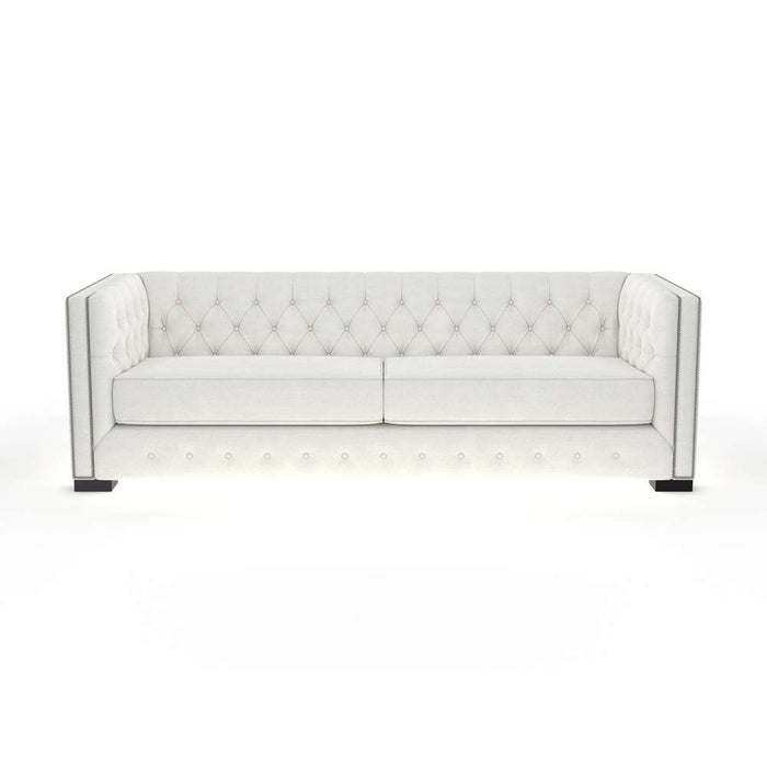 Nativa Interiors - Mirel Tufted Sofa 94" in Off White - SOF-MIREL-94-CL-PF-WHITE