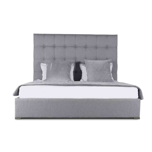 Nativa Interiors - Moyra Box Tufted Upholstered Medium Queen Charcoal Bed - BED-MOYRA-BOX-MID-QN-PF-CHARCOAL - GreatFurnitureDeal