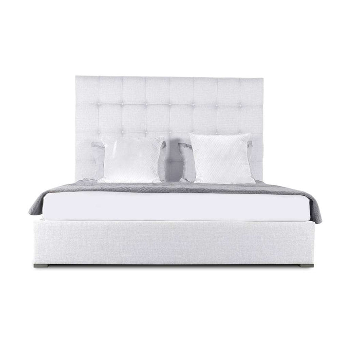 Nativa Interiors - Moyra Box Tufted Upholstered Medium Queen Off White Bed - BED-MOYRA-BOX-MID-QN-PF-WHITE - GreatFurnitureDeal