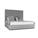 Nativa Interiors - Moyra Button Tufted Upholstered High King Charcoal Bed - BED-MOYRA-BTN-HI-KN-PF-CHARCOAL - GreatFurnitureDeal