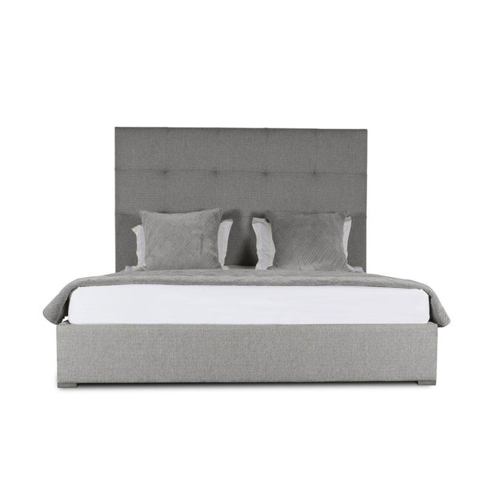 Nativa Interiors - Moyra Button Tufted Upholstered High King Off White Bed - BED-MOYRA-BTN-HI-KN-PF-WHITE - GreatFurnitureDeal