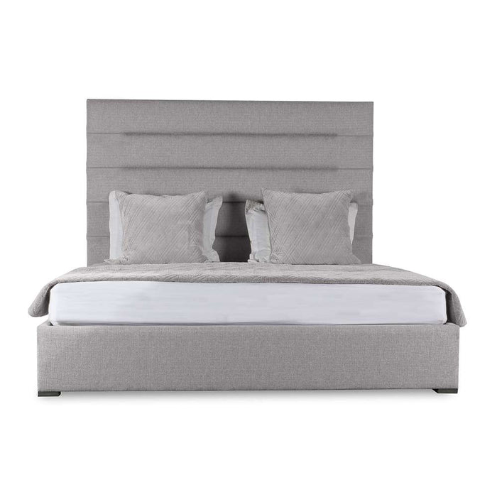 Nativa Interiors - Moyra Horizontal Channel Tufted Upholstered High King Off White Bed - BED-MOYRA-HC-HI-KN-PF-WHITE - GreatFurnitureDeal