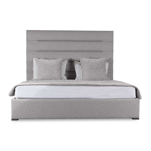 Nativa Interiors - Moyra Horizontal Channel Tufted Upholstered Medium California King Off White Bed - BED-MOYRA-HC-MID-CA-PF-WHITE - GreatFurnitureDeal