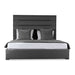 Nativa Interiors - Moyra Horizontal Channel Tufted Upholstered Medium King Charcoal Bed - BED-MOYRA-HC-MID-KN-PF-CHARCOAL - GreatFurnitureDeal