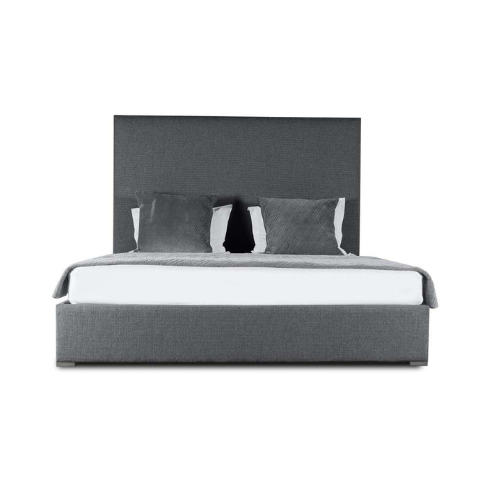 Nativa Interiors - Moyra Plain Upholstered Medium Queen Off White Bed - BED-MOYRA-PL-MID-QN-PF-WHITE - GreatFurnitureDeal