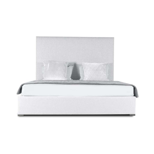 Nativa Interiors - Moyra Plain Upholstered Medium Queen Off White Bed - BED-MOYRA-PL-MID-QN-PF-WHITE - GreatFurnitureDeal
