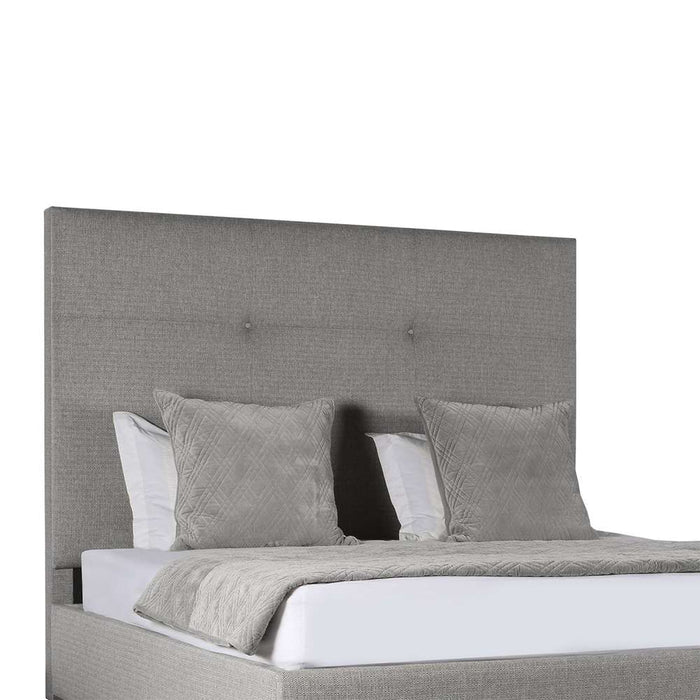 Nativa Interiors - Moyra Simple Tufted Upholstered High King Grey Bed - BED-MOYRA-ST-HI-KN-PF-GREY - GreatFurnitureDeal