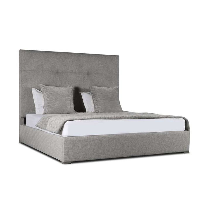 Nativa Interiors - Moyra Simple Tufted Upholstered High Queen Off White Bed - BED-MOYRA-ST-HI-QN-PF-WHITE - GreatFurnitureDeal