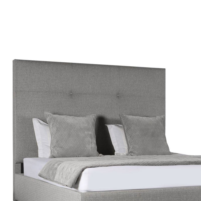 Nativa Interiors - Moyra Simple Tufted Upholstered Medium California King Charcoal Bed - BED-MOYRA-ST-MID-CA-PF-CHARCOAL - GreatFurnitureDeal