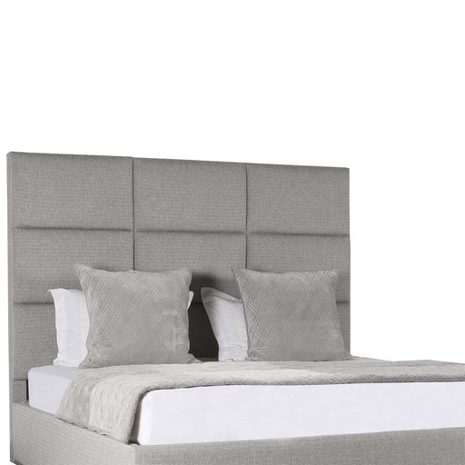 Nativa Interiors - Moyra Square Tufted Upholstered High Queen Charcoal Bed - BED-MOYRA-SQ-HI-QN-PF-CHARCOAL - GreatFurnitureDeal