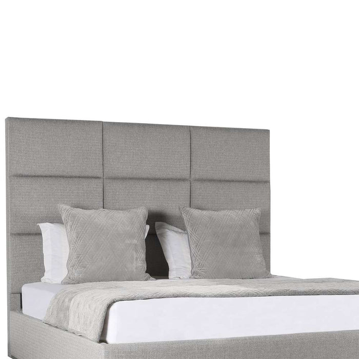 Nativa Interiors - Moyra Square Tufted Upholstered High Queen Grey Bed - BED-MOYRA-SQ-HI-QN-PF-GREY - GreatFurnitureDeal