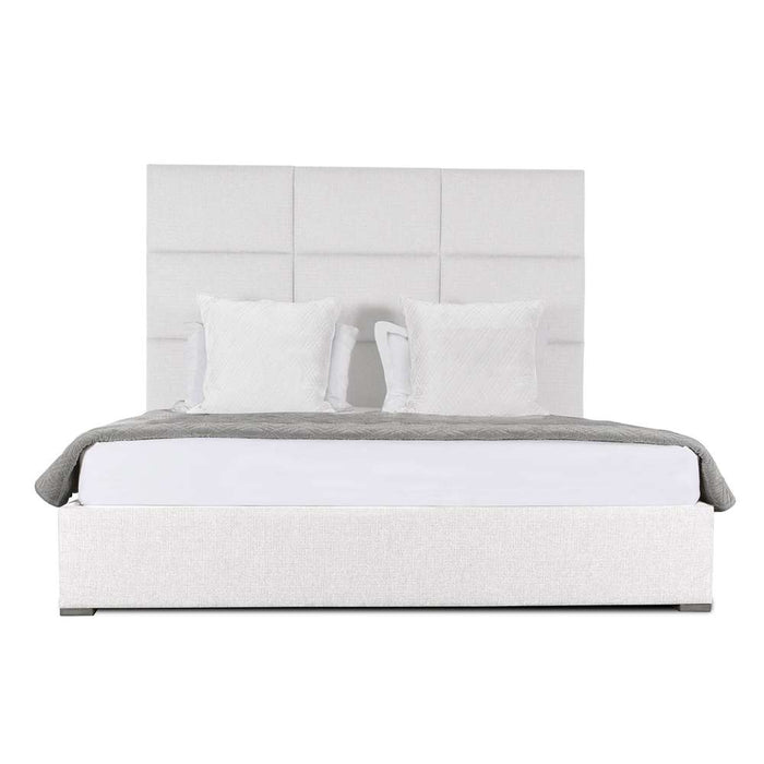Nativa Interiors - Moyra Square Tufted Upholstered High Queen Off White Bed - BED-MOYRA-SQ-HI-QN-PF-WHITE - GreatFurnitureDeal