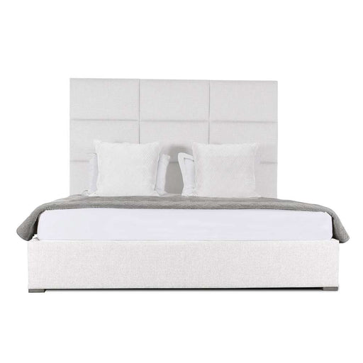 Nativa Interiors - Moyra Square Tufted Upholstered Medium Queen Off White Bed - BED-MOYRA-SQ-MID-QN-PF-WHITE - GreatFurnitureDeal