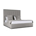 Nativa Interiors - Moyra Vertical Channel Tufted Upholstered High Queen Off White Bed - BED-MOYRA-VC-HI-QN-PF-WHITE - GreatFurnitureDeal