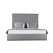 Nativa Interiors - Moyra Vertical Channel Tufted Upholstered High Queen Grey Bed - BED-MOYRA-VC-HI-QN-PF-GREY - GreatFurnitureDeal