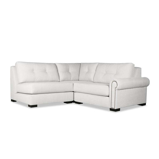 Nativa Interiors - Sylviane Buttoned Modular L-Shaped Sectional Mini Right Arm Facing 83" White - SEC-SYLV-BTN-CL-AR4-3PC-PF-WHITE - GreatFurnitureDeal