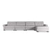Nativa Interiors - Sylviane Buttoned Modular Sectional 76"D with Ottoman Grey - SEC-SYLV-BTN-CL-UL2-5PC-PF-GREY - GreatFurnitureDeal