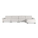 Nativa Interiors - Sylviane Buttoned Modular Sectional 76"D with Ottoman Grey - SEC-SYLV-BTN-CL-UL2-5PC-PF-GREY - GreatFurnitureDeal