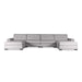Nativa Interiors - Sylviane Buttoned Modular U-Shape Sectional 76"D with Double Ottoman Grey - SEC-SYLV-BTN-CL-UL1-6PC-PF-GREY - GreatFurnitureDeal