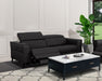 VIG Furniture - Divani Casa Nella - Modern Black Leather 3-Seater Sofa w- Electric Recliners - VGKNE9193-BLK-3S - GreatFurnitureDeal