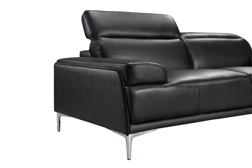 J&M Furniture - Nicolo 2 Piece Sofa Set in Black - 18982-2SET - GreatFurnitureDeal
