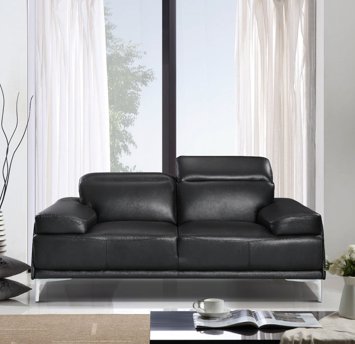 J&M Furniture - Nicolo 2 Piece Sofa Set in Black - 18982-2SET