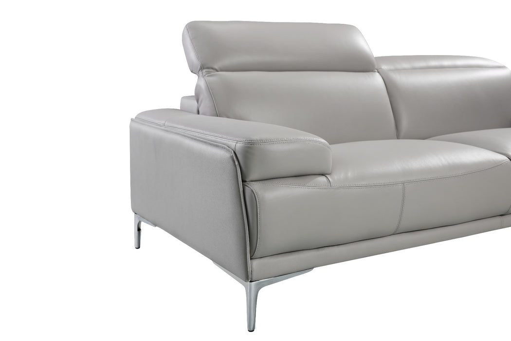 J&M Furniture - Nicolo 2 Piece Sofa Set in Light Grey - 18983-2SET - GreatFurnitureDeal