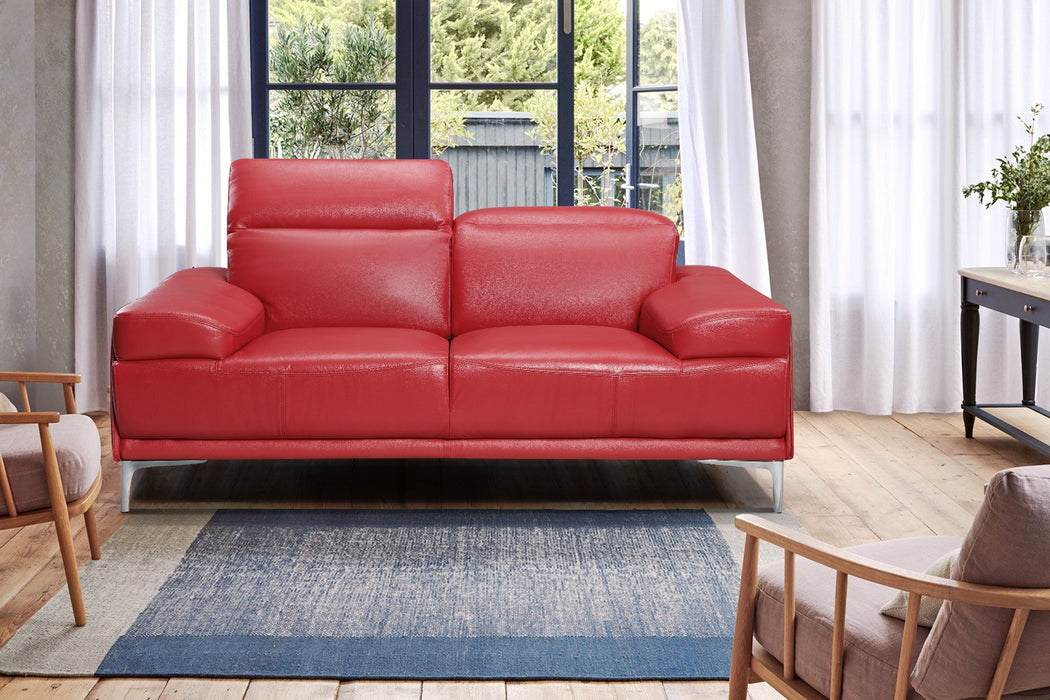 J&M Furniture - Nicolo 2 Piece Sofa Set in Red - 18981-2SET - GreatFurnitureDeal