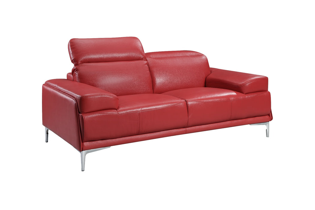 J&M Furniture - Nicolo 2 Piece Sofa Set in Red - 18981-2SET