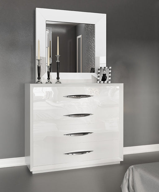 ESF Furniture - Carmen Single Dresser with Mirror Set in White - CARMENSDRESSERWHITE-M - GreatFurnitureDeal