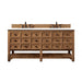 James Martin Furniture - Malibu 72" Double Vanity Cabinet, Honey Alder, w- 3 CM Classic White Quartz Top - 500-V72-HON-3CLW - GreatFurnitureDeal