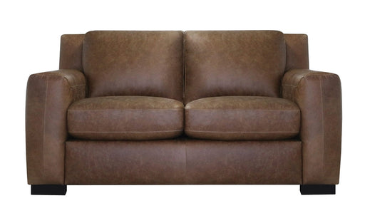Mariano Italian Leather Furniture - Norah Sofa, Loveseat, Chair and Ottoman Set in Cinnamon - NORA-SLCO - GreatFurnitureDeal