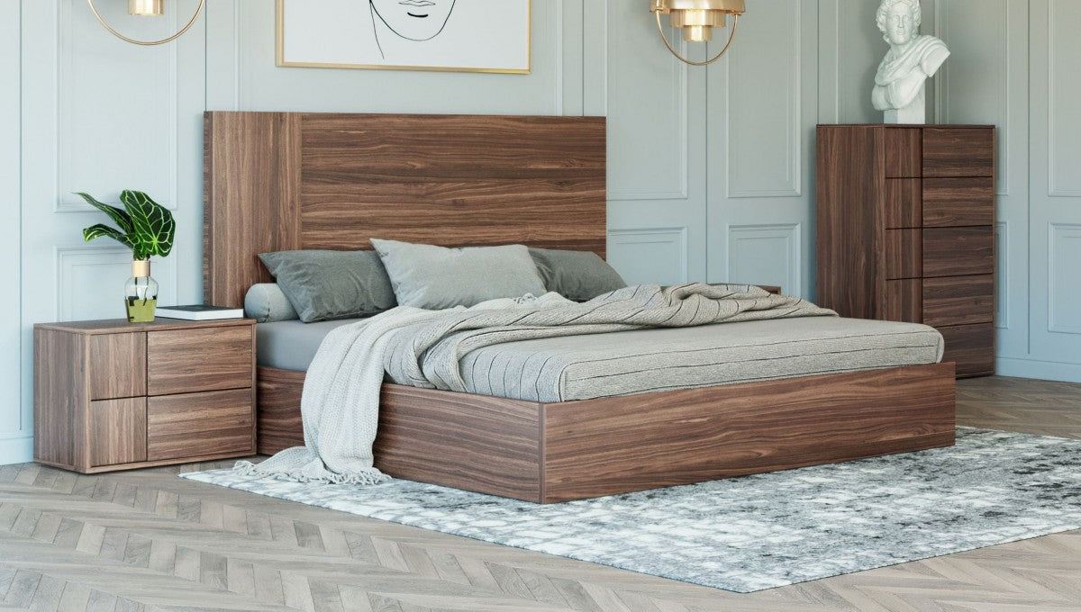 VIG Furniture - Nova Domus Asus - Italian Modern Walnut Bed - VGACASUS-BED