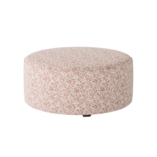 Southern Home Furnishings - Clover Coral 39" Round Cocktail Ottoman - 140-C Clover Coral - GreatFurnitureDeal